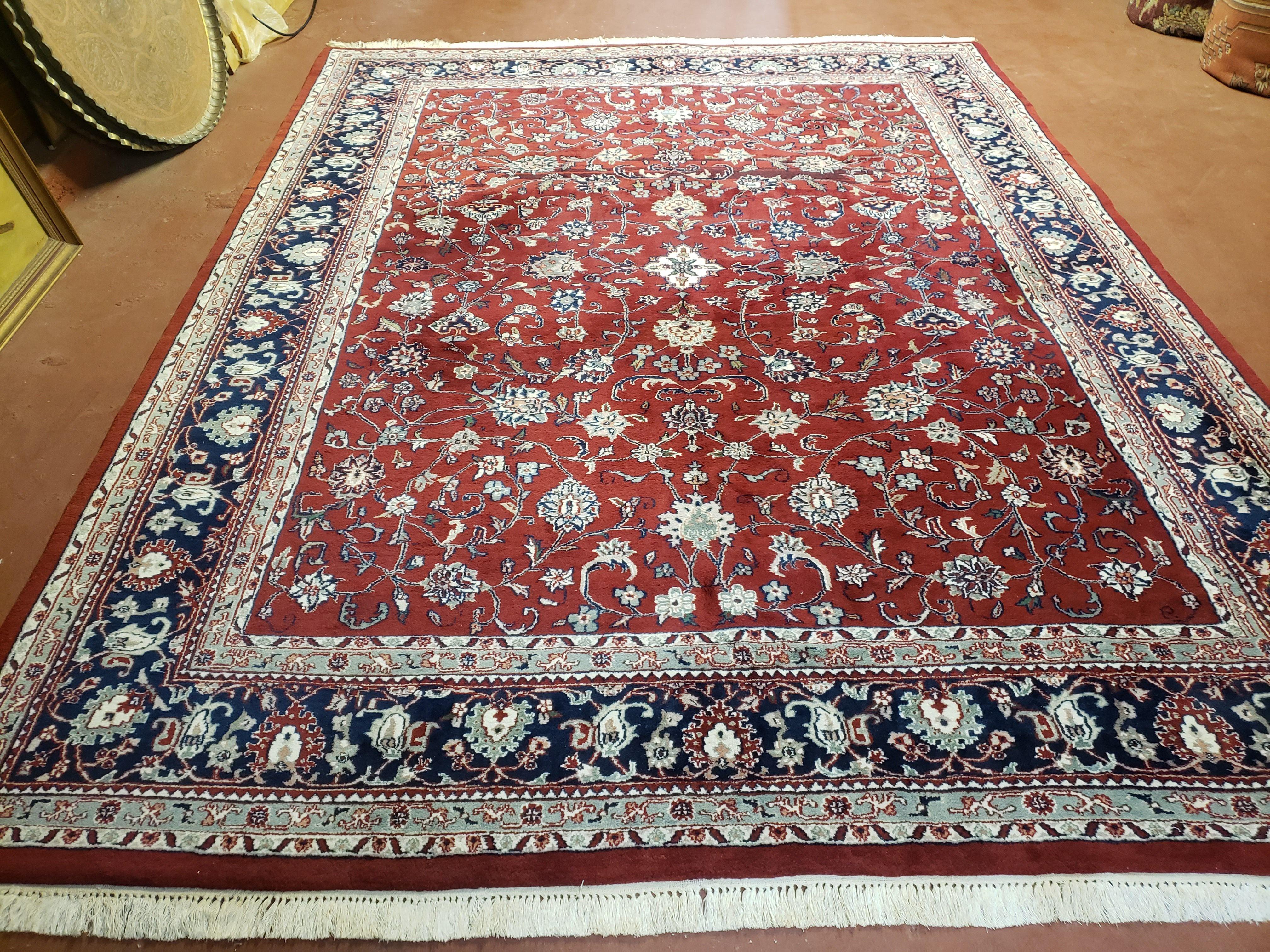 8x10 Pak Persian Floral Rug, 8 x 10 Pakistani Peshawar Rug, Red Persian Rug, Traditional Oriental Carpet, Hand-Knotted, Living Room Rug Nice - Jewel Rugs