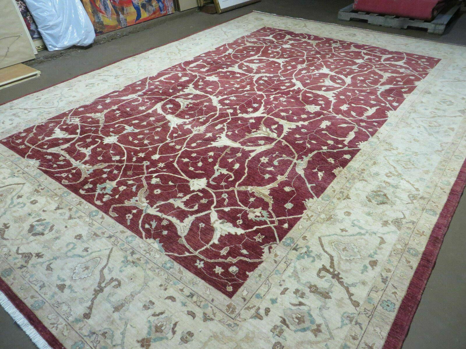 10' X 14' Vintage Handmade PESHAVAR CHOBI Pakistani Agra Wool Carpet Nice - Jewel Rugs