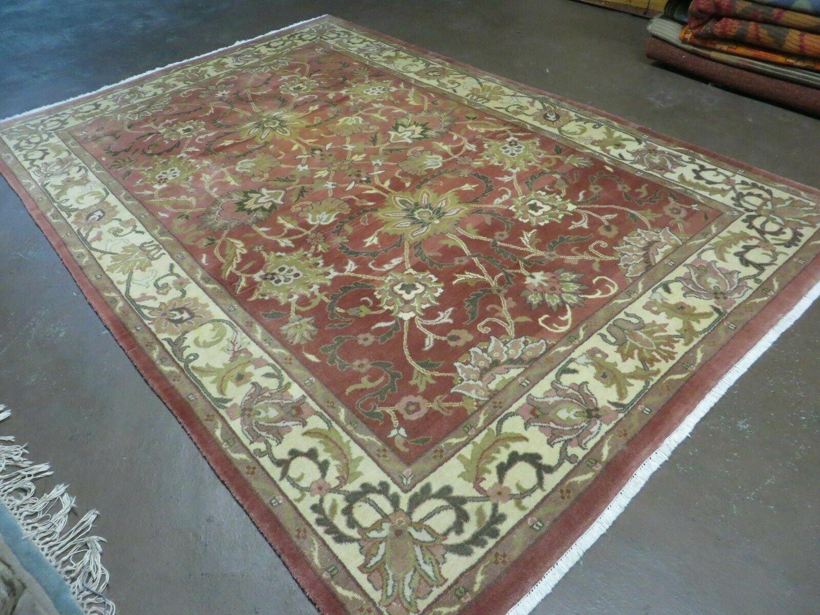 6' X 9' Vintage Handmade Indian Floral Oriental Wool Rug Veg Dyes Nice - Jewel Rugs