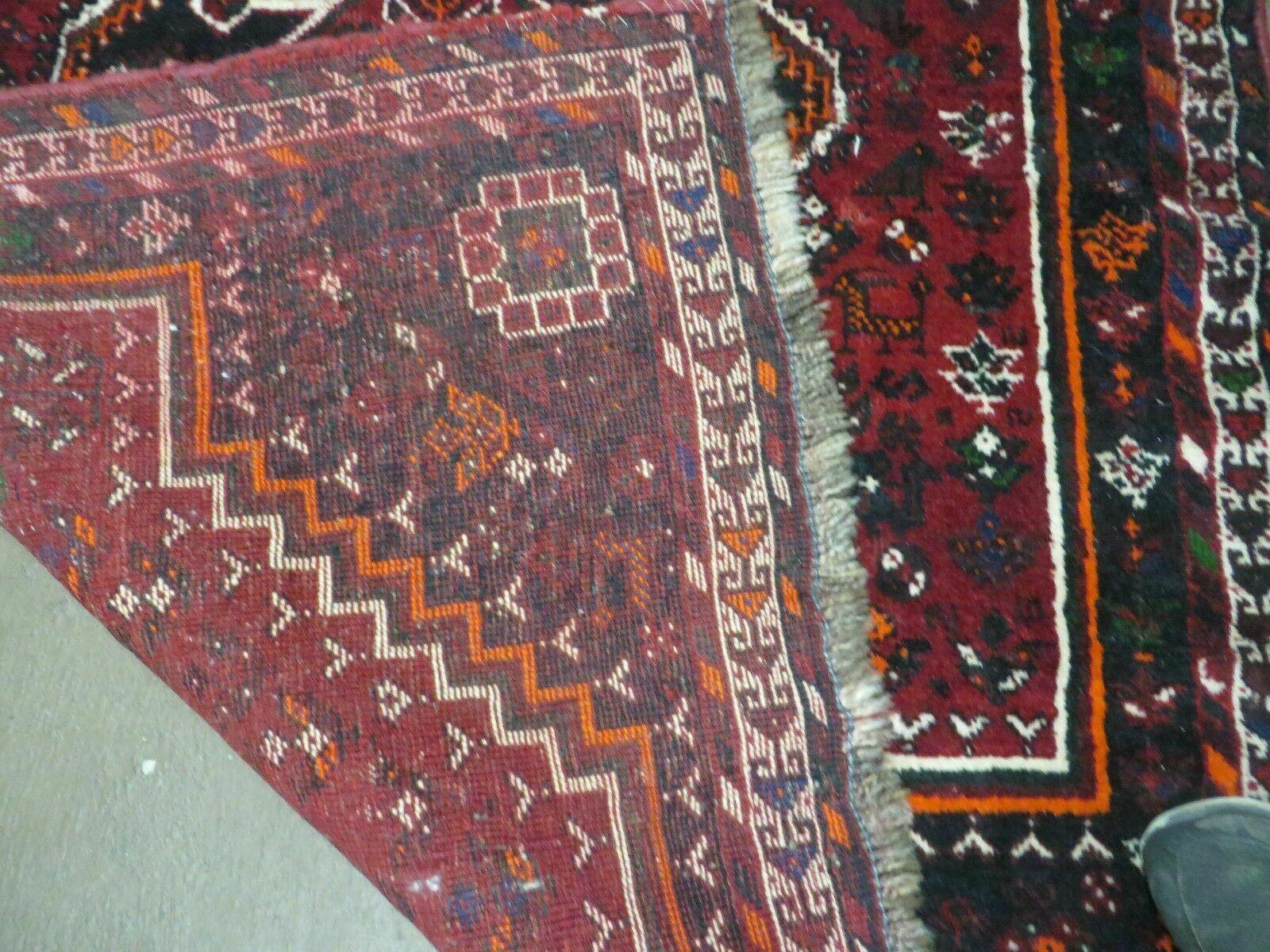 4' X 6' Antique Handmade Turkish Wool Veg Dyes Rug Organic Red Nice M10 - Jewel Rugs