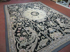 8' X 11' Handmade European Needlepoint Wool Rug Flat Weave Garden Of Eden Nice - Jewel Rugs