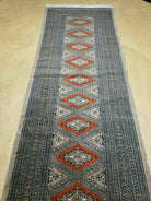 2' 8" X 11' Vintage Handmade Bokhara Turkoman Pakistani Wool Runner Rug Nice - Jewel Rugs