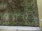 6' X 9' Handmade India Floral Oriental Wool Rug Carpet Tea Wash Red Hand Knotted - Jewel Rugs