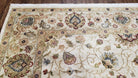 9' X 12' Vintage Handmade Wool Rug Carpet Indo Mahal Oushak Ivory Nice - Jewel Rugs