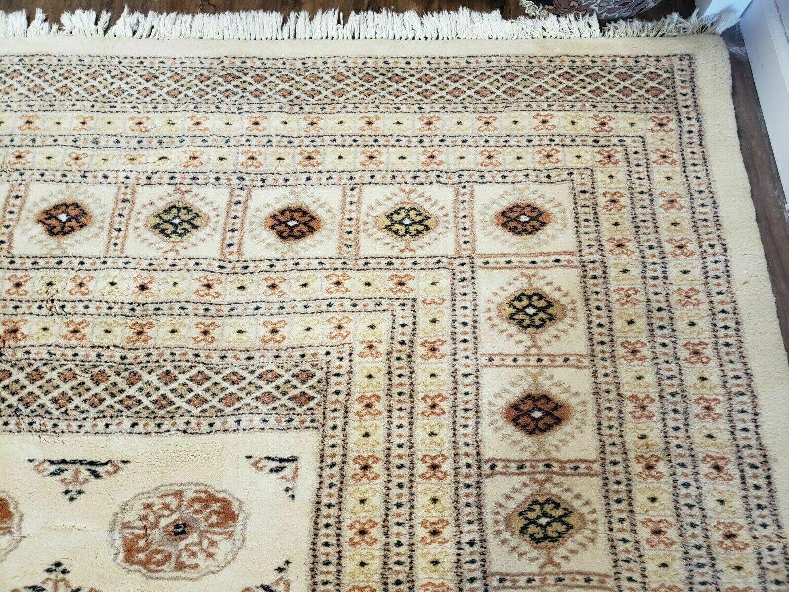 12' 7" X 18' 6" Vintage Handmade Bokhara Turkoman Yamud Pakistan Wool Beige Oriental Rug - Jewel Rugs