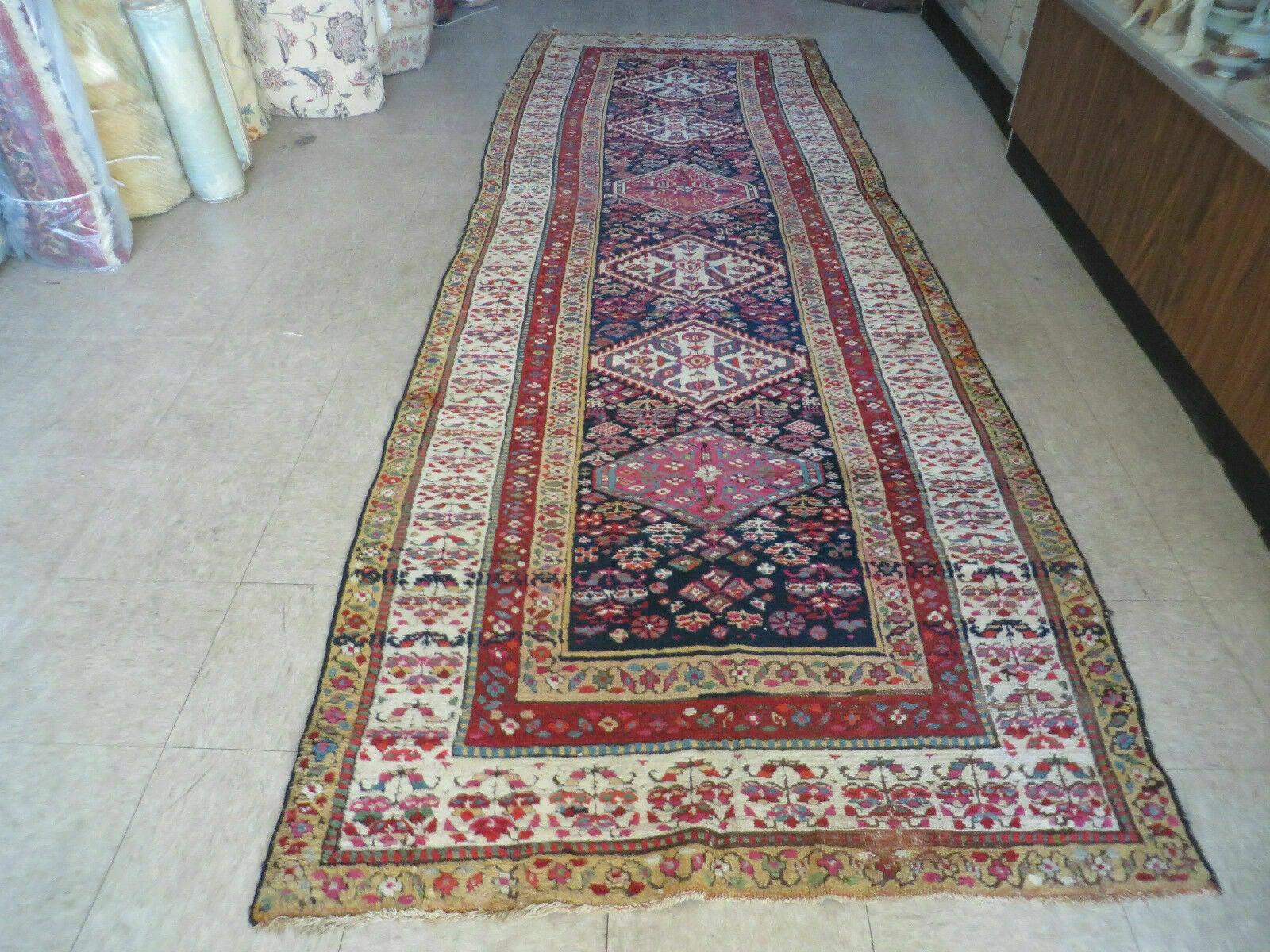 4' X11' Antique Handmade Turkish Anatolian Wool Corridor Kalegy Runner Rug - Jewel Rugs