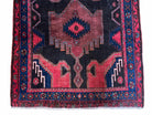 4x10 Antique Runner Handmade Wool Tribal Rug Geometric Organic Dyes Black Red - Jewel Rugs