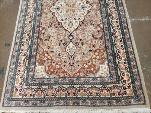 3' X 5' 3" Vintage Hand Made Oriental Floral Medallion Wool Rug Nice - Jewel Rugs