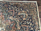 Antique Persian Kirman Rug 10x17 Oversized Oriental Carpet, Allover Floral 10 x 17 Wool Rug, Hand Knotted, Beige Multicolor Extra Large Rug - Jewel Rugs