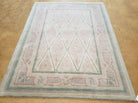 4' X 6' Modern Tibetan Nepal Art Deco Chinese Handmade Wool Rug Muted Pink Olive - Jewel Rugs