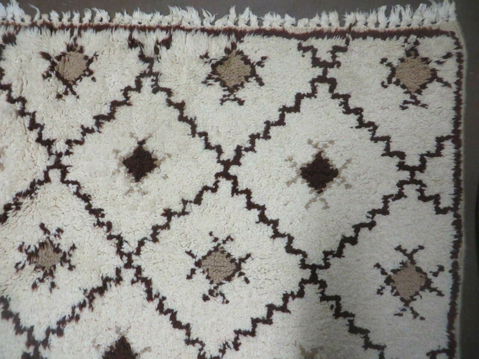 6' X 10' Vintage Handmade Moroccan Tribal Beni Ourain Wool Rug Carpet - Jewel Rugs