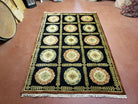 6x9 Aubusson Design Nepali Tibetan Black Hand-Knotted Rug Wool Carpet Soft Plush Pile New Rug Nice - Jewel Rugs