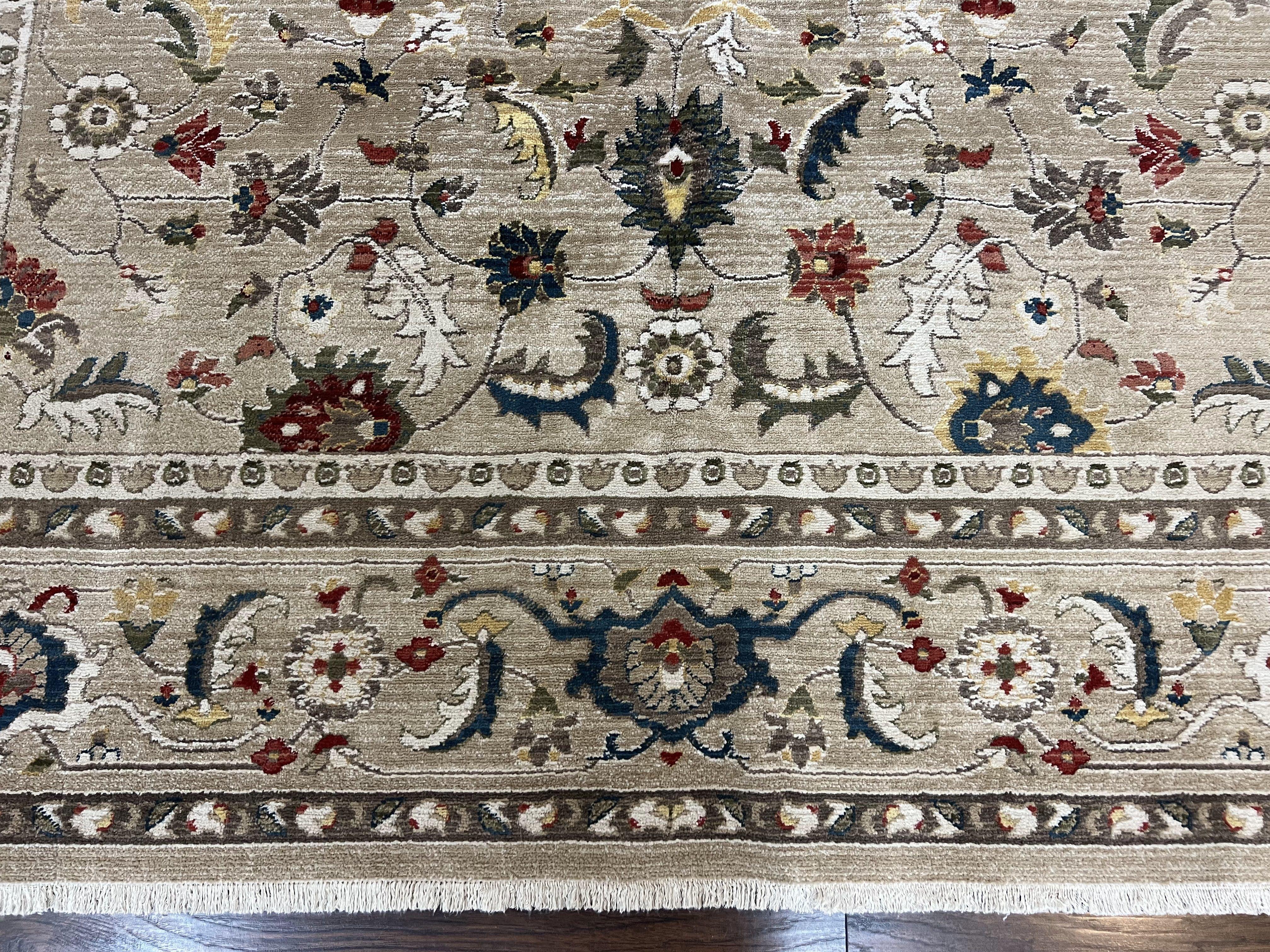 Ralph Lauren Rug 8x10 ft, Beige Room Sized Carpet 8 x 10, Persian Design Rug, Floral Allover Rug, Traditional Area Rug, Oriental Rug - Jewel Rugs