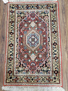 Small Bijar Rug, Indo Persian Rug, 2x3 Persian Rug, Hand Knotted Wool Rug, 2x3 Rug, Accent Rug, Medallion Rug, Oriental Carpet, Vintage - Jewel Rugs