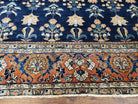 1920s Antique Persian Sarouk Mahajaran Rug, Hand Knotted, Wool, Dark Blue and Red, 8'7" x 11'10' - Jewel Rugs