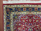 2' 6" X 4' Vintage Handmade Indian Lahore Red Wool Rug Nice - Jewel Rugs