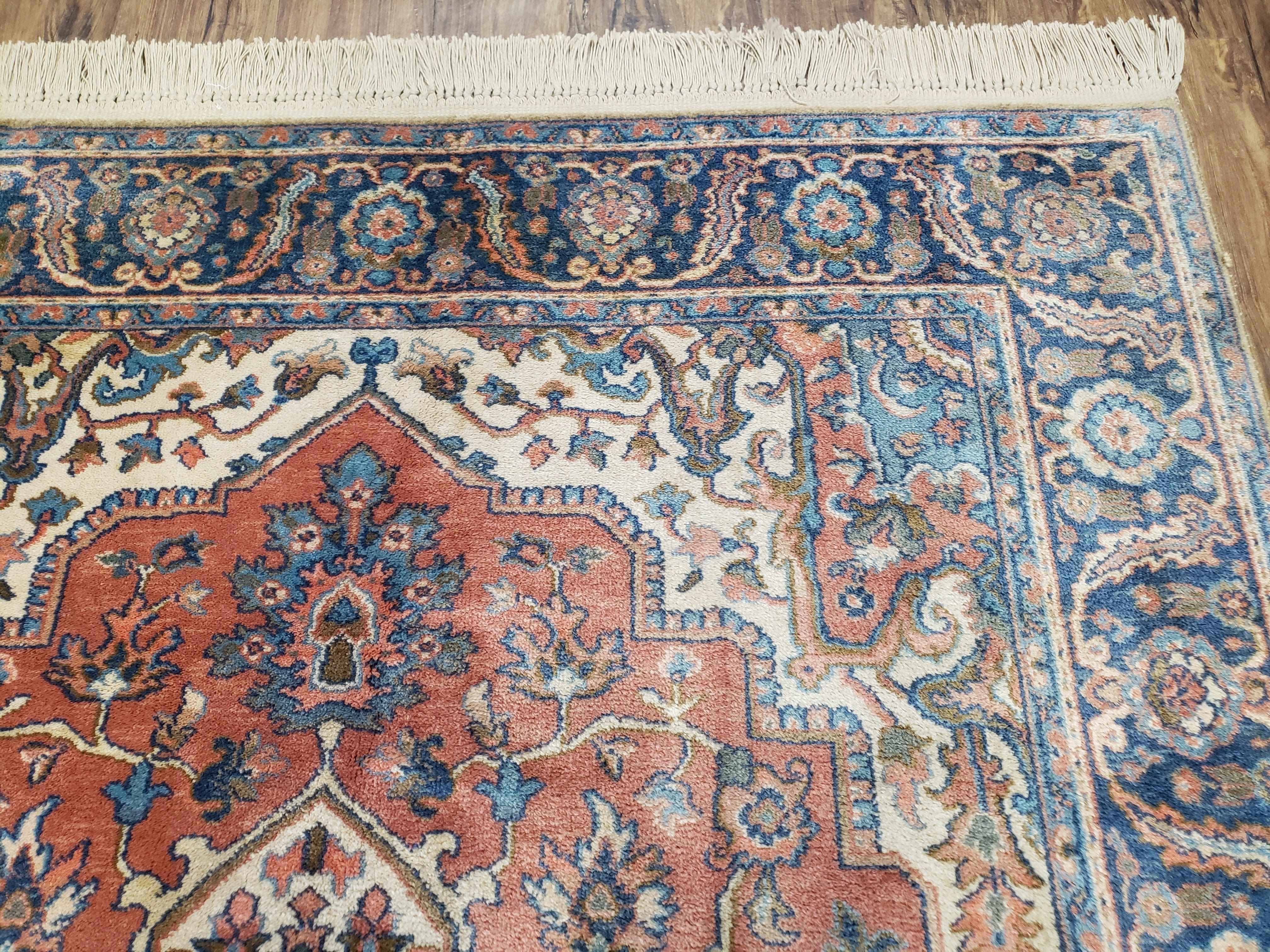 Karastan Rug 5' 9" x 9', Vintage Karastan #744 Antique Serapi Pattern, USA Made Pure Wool Pile Carpet, Original Karastan Carpet, 6x9 Rugs - Jewel Rugs