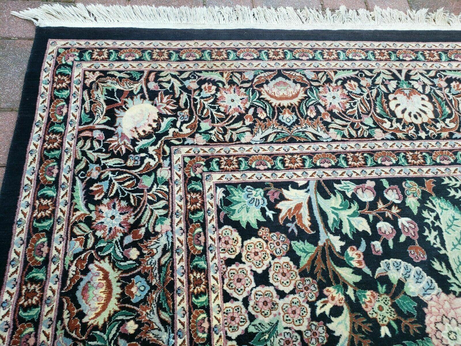 9' X 12' One-Of-A-Kind William Pakistan Oriental Hand-Knotted Wool Green Black - Jewel Rugs