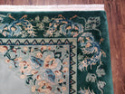 Vintage Chinese Art Deco Area Rug 6 x 9, Wool Hand-Knotted Light Teal Oriental Carpet, 6x8 - 6x9 Nichols 1950s Rug, Birds Phoenix, Pair B - Jewel Rugs