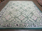 7' X 10' American Hand Made Hooked Rug All Over Wool Rug Flowers Nice - Jewel Rugs