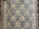 Super Fine Persian Isfahan Rug 3x5 ft, Kork Wool on Silk Foundation, Repeated Floral Motif, Taupe Tan Hand Knotted Oriental Carpet 3 x 5 ft, Signed - Jewel Rugs