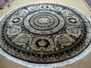 8' X 8' Vintage Handmade Chinese Savonnerie Versailles Pattern Wool Rug Carpet - Jewel Rugs