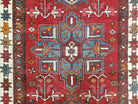 Antique Persian Heriz Karajeh Runner Rug, Red, Hand-Knotted, Wool, 3' 3" x 10' 11" - Jewel Rugs