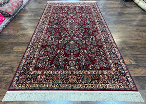 Karastan Rug 5.9 x 9 Red Sarouk #785, Karastan Wool Rug, Karastan Carpet, Original 700 Series Vintage Karastan Oriental Rug Discontinued