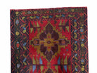 3x4 Vintage Handmade Wool Rug Red Floral Tribal Rug Turkoman Balouch Geometric - Jewel Rugs