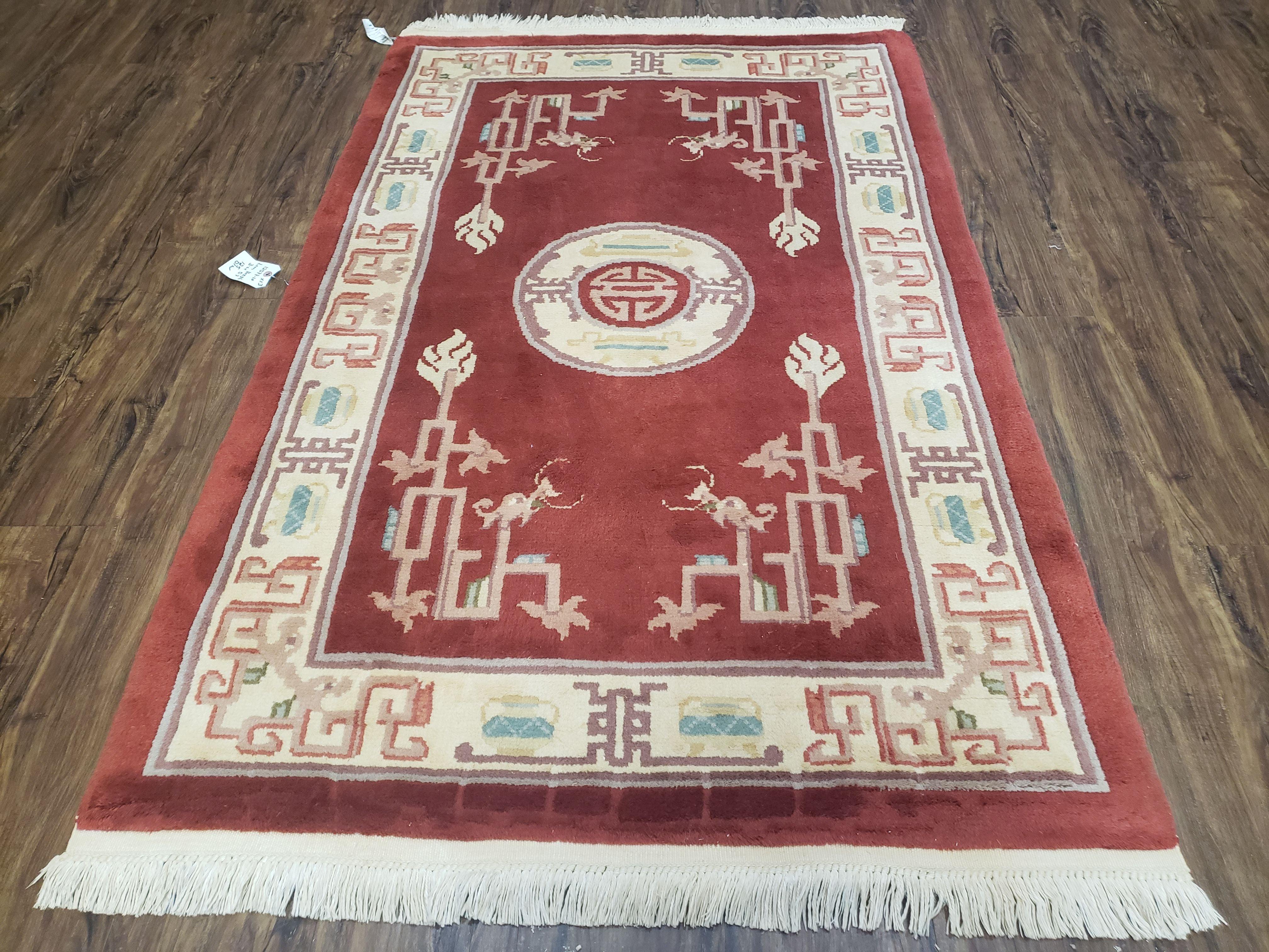 Red Tribal 3'3 X 4'8 Ft Shiraz Oriental Area Rug