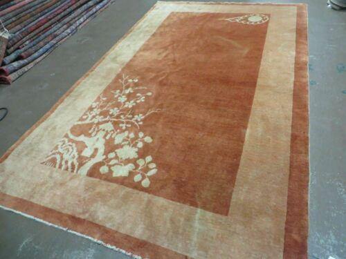 4' X 7' Antique Handmade Chinese Peking Art Deco Wool Rug Flower Butterfly Nice - Jewel Rugs