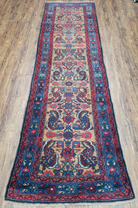 Antique Northwestern Persian Runner Rug, Hand-Knotted, Wool, 2'10" x 10' 2" - Jewel Rugs