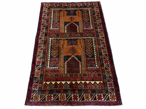3x5 New Vintage Hand-knotted Handmade Tribal Rug Afghan Rug Balouch Wool Rug - Jewel Rugs