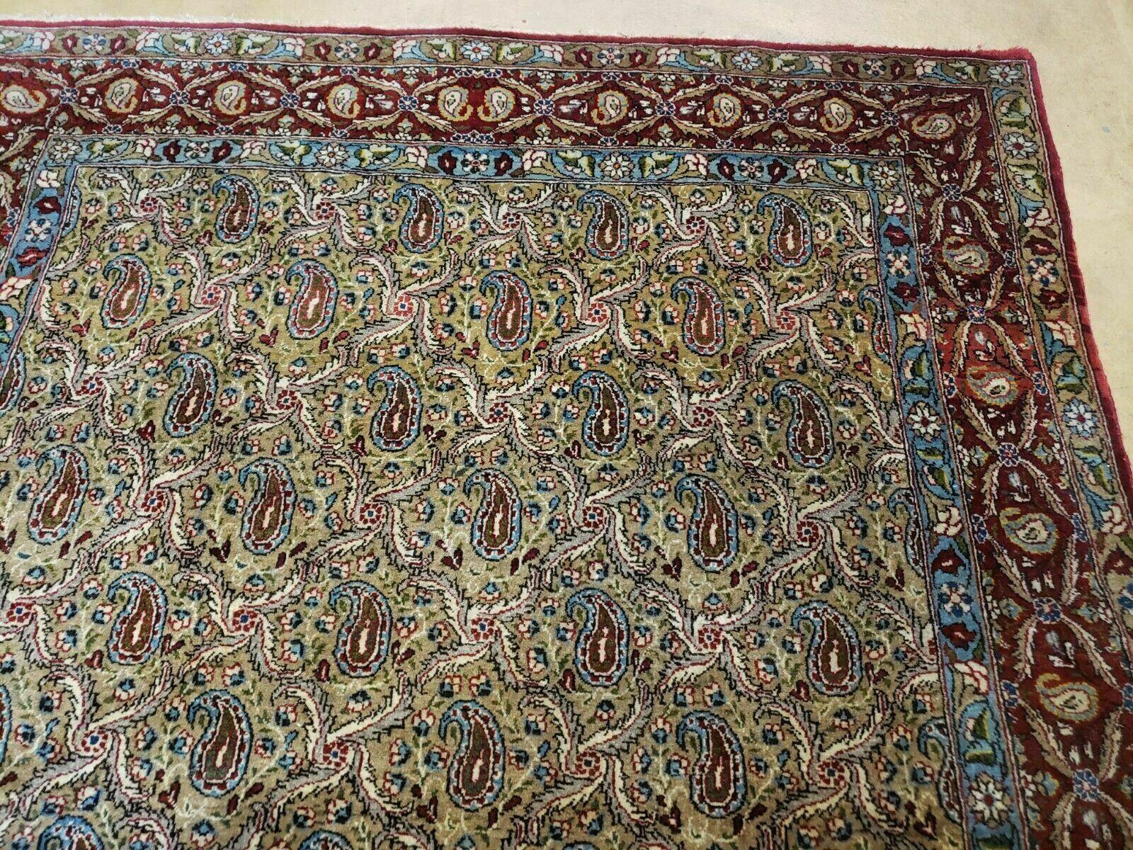 4' X 7' Handmade Turkish Wool Rug Paisley Hand Knotted Flowers One Of A Kind - Jewel Rugs