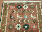 2' 7" X 4' 2" Antique Handmade Turkish Wool Rug Veg Dye Bird Fly - Jewel Rugs