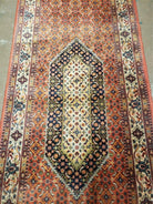 2' 7 X 8' Vintage Machine Made Belgium Power Loomed Wool Rug Runner Rusted Red - Jewel Rugs