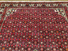 Vintage Persian Hamedan Rug, Angelas Mahi Pattern, Red, Wool, Hand-Knotted, 6'9" x 10' - Jewel Rugs