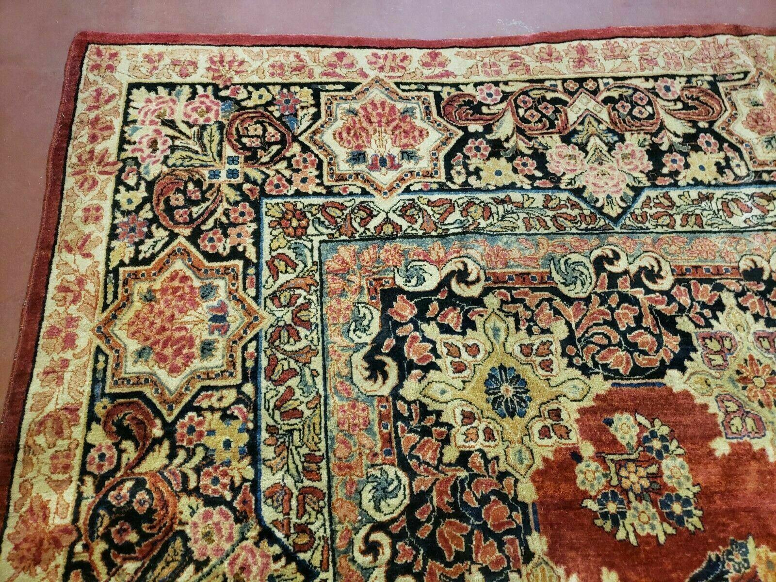 9' X 12' Authentic Antique Oriental Floral Red Allover Medallion Wool Rug Beauty - Jewel Rugs