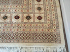 12' 7" X 18' 6" Vintage Handmade Bokhara Turkoman Yamud Pakistan Wool Beige Oriental Rug - Jewel Rugs