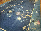 9' X 12' Vintage Hand Made Art Deco Nichols Peking Chinese Rug Carpet Blue Nice - Jewel Rugs