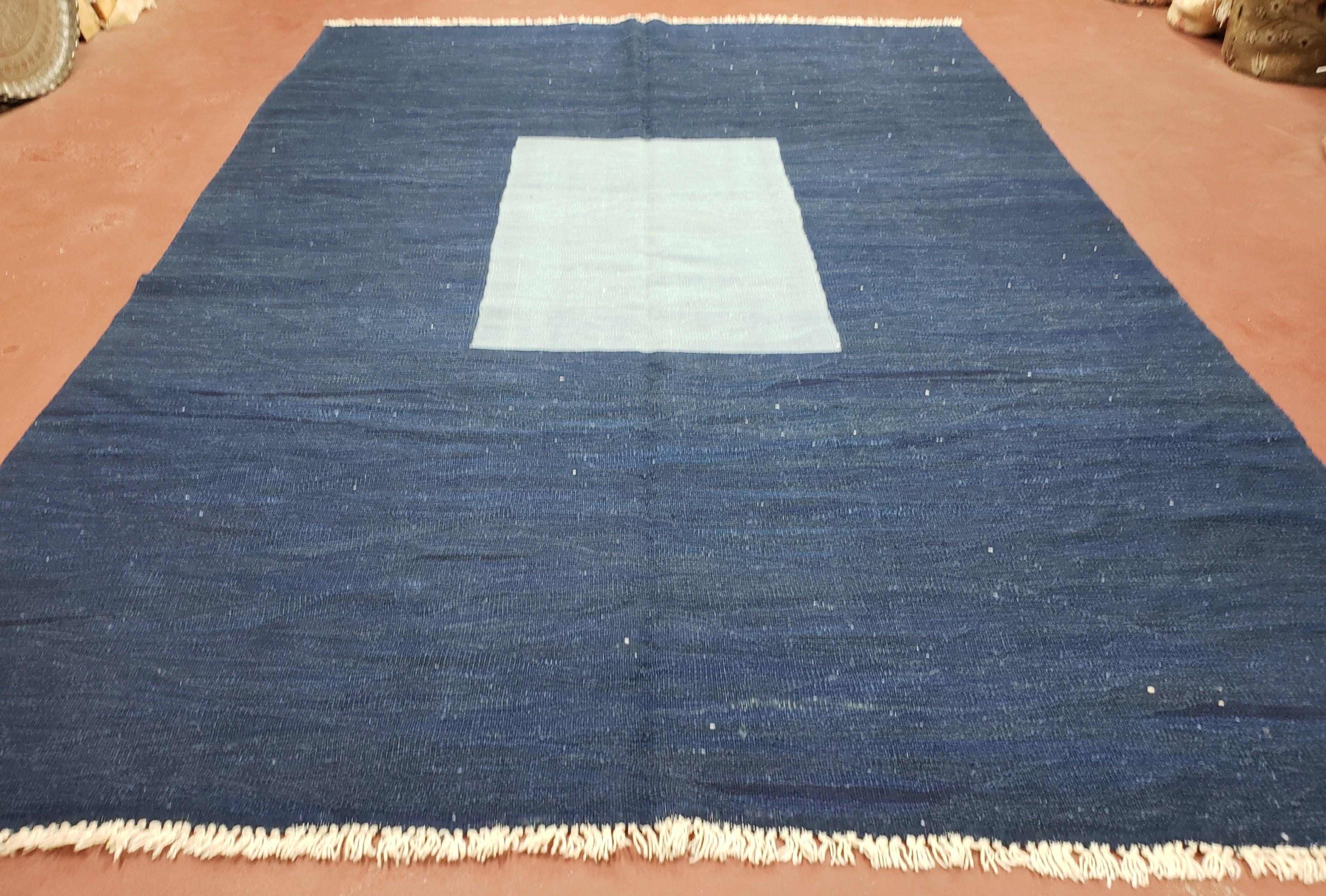 Large Turkish Kilim Rug, 6x9 - 7x10 Rug, Flatweave Carpets, Blue Rug, Abstract Rug, Playroom Rug, Rug for Nursery Room, Boho Rug, Wool - Jewel Rugs