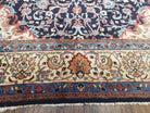 Semi Antique Persian Sarouk Rug, Dark Blue - Red - Beige, Hand-Knotted, Wool, 8'9" x 11'7" - Jewel Rugs