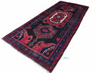 4x10 Antique Runner Handmade Wool Tribal Rug Geometric Organic Dyes Black Red - Jewel Rugs