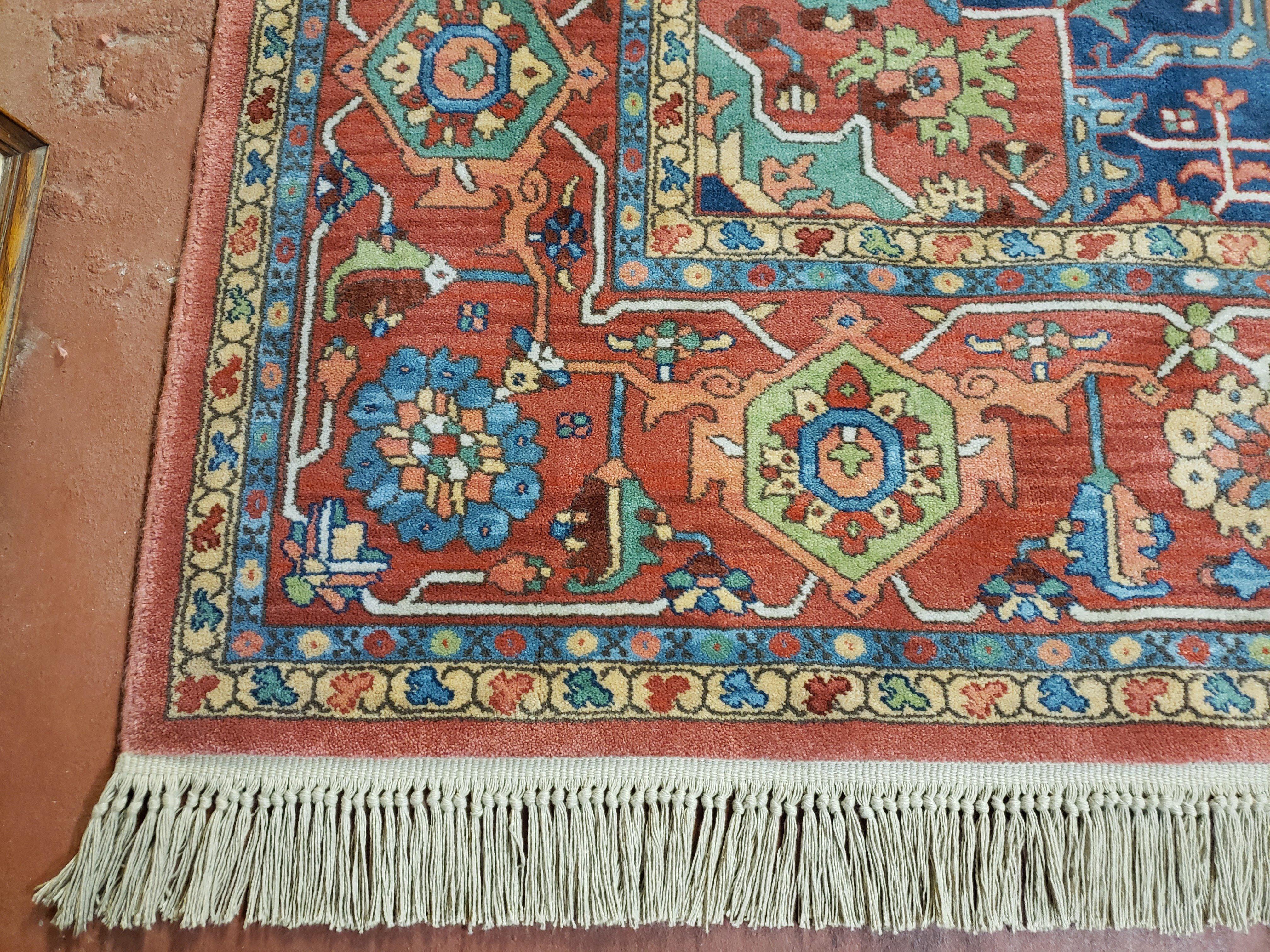 9x12 Karastan Rug Medallion Serapi Pattern 736 Wool Karastan Carpet 8.8 x 12 Authentic Karastan with Label Red - Jewel Rugs