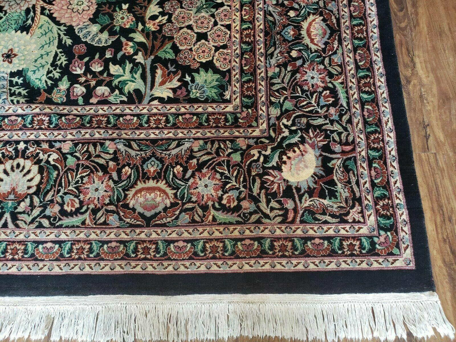 9' X 12' One-Of-A-Kind William Pakistan Oriental Hand-Knotted Wool Green Black - Jewel Rugs