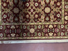 5' 9" X 9' Karastan with Label American Made Floral Wool Rug 700/707 Nice - Jewel Rugs