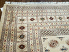 12' 7" X 18' 6" Vintage Handmade Bokhara Turkoman Yamud Pakistan Wool Beige Oriental Rug - Jewel Rugs