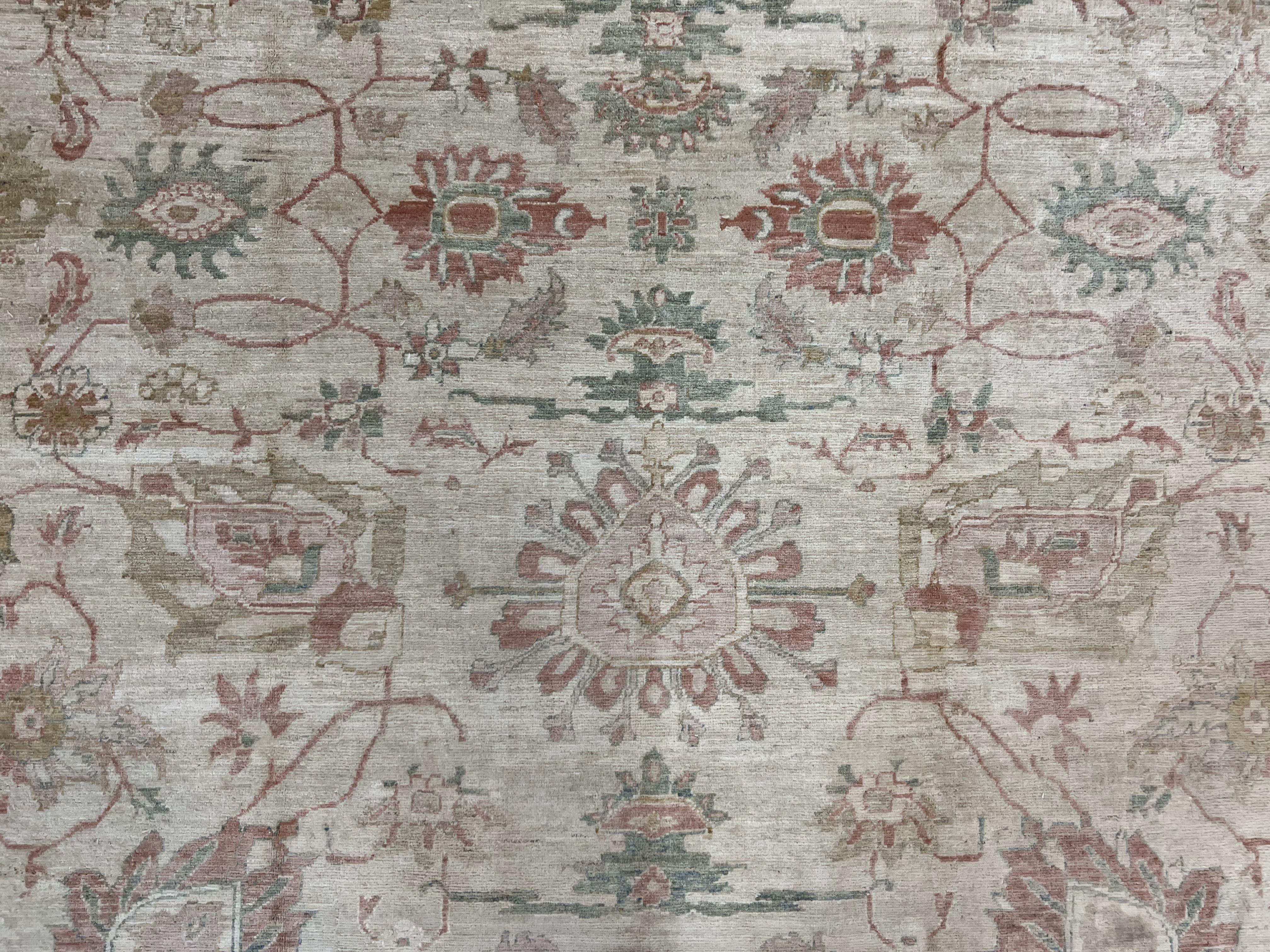 Turkish Oushak Rug 8x10, Hand Knotted Wool Turkish Oushak Carpet 8 x 10 ft, Farmhouse Rug, Neutral Colors, Vintage Handmade Turkish Area Rug - Jewel Rugs