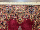 Karastan Red Medallion Kirman #762, Wool Karastan Carpet 5.9 x 9, Vintage 6x9 Area Rug, Original Collection 700 Series Discontinued, Nice - Jewel Rugs