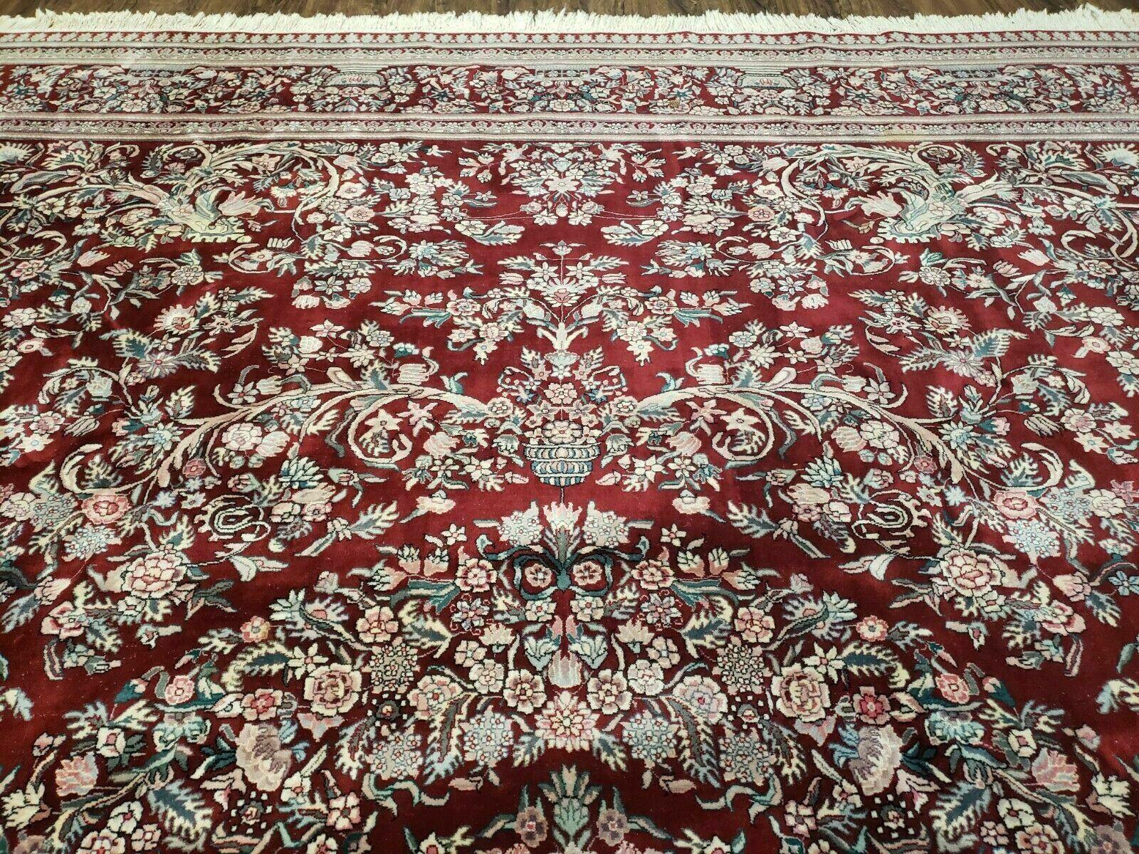 10' X 14' Vintage Handmade Oriental Wool Rug Carpet Organic Wine Red Nice - Jewel Rugs